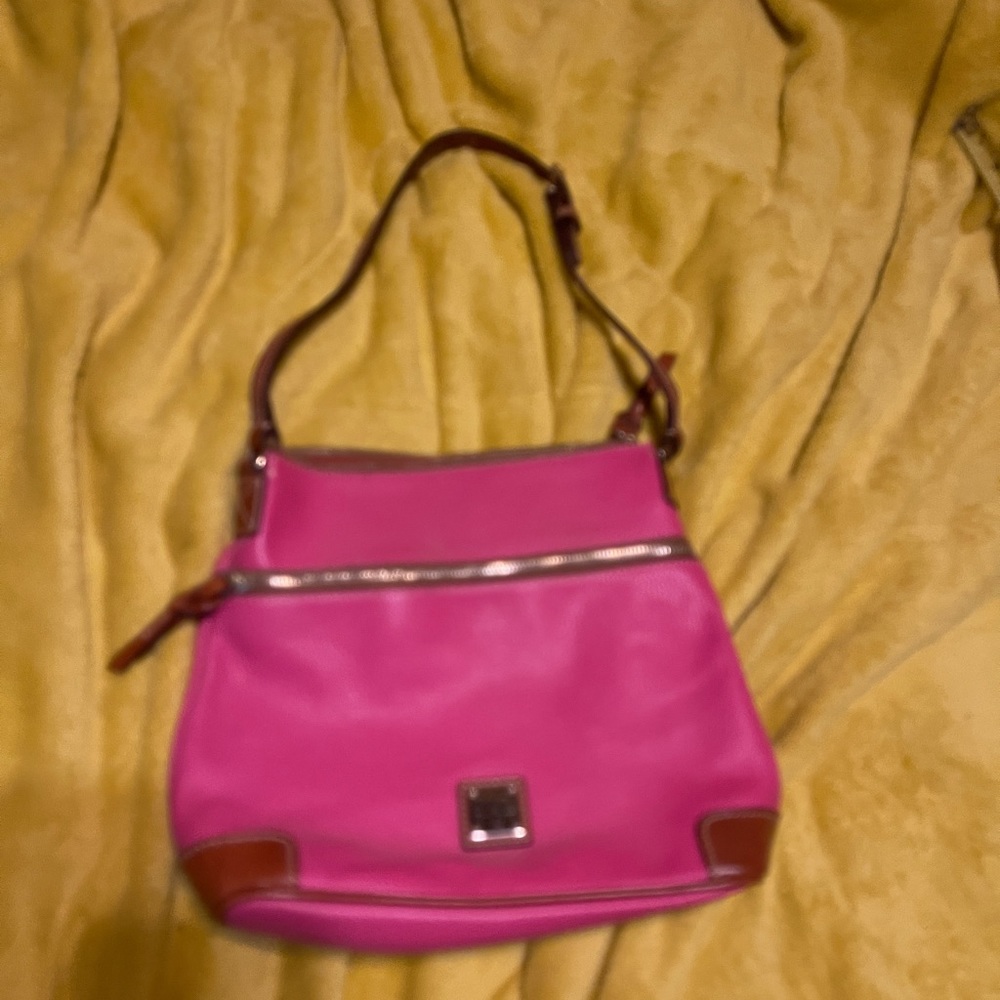 Dooney & Bourke pink leather shoulder bag.